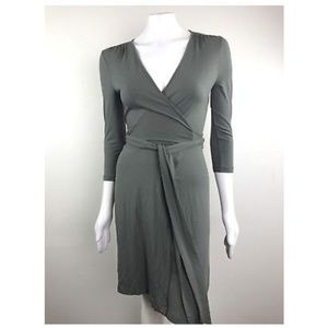 Dark Gray Faux Wrap dress